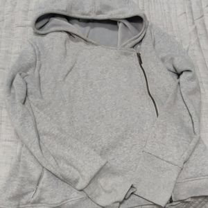Athleta fleece lined moto sweat shirt